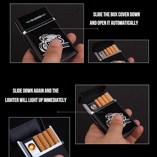 🔥 Stylish 2-in-1 USB Rechargeable Cigarette Case with Lighter 🔥